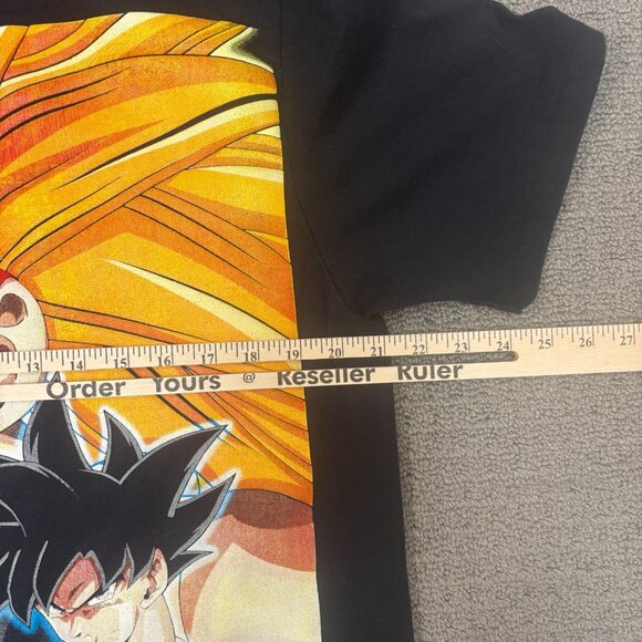 DBZ Shirt Large Black All Over Graphic Print Anime Handmade Indie Artist Tee - Picture 4 of 16